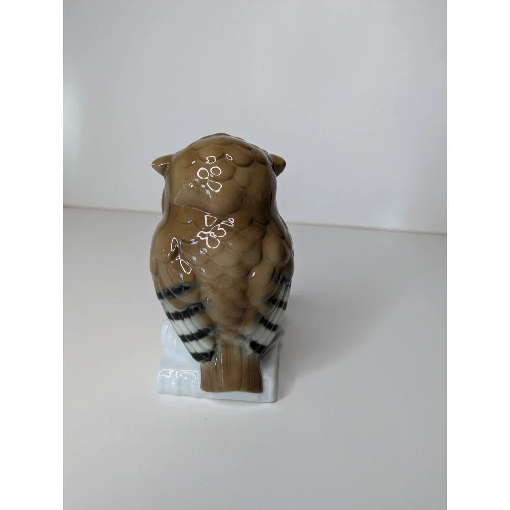 Vintage Gerold Porzellan West Germany Porcelain Owl On Stack Of Books Figurine